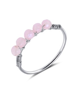 Rose Quartz Silver Rings NSR-2178